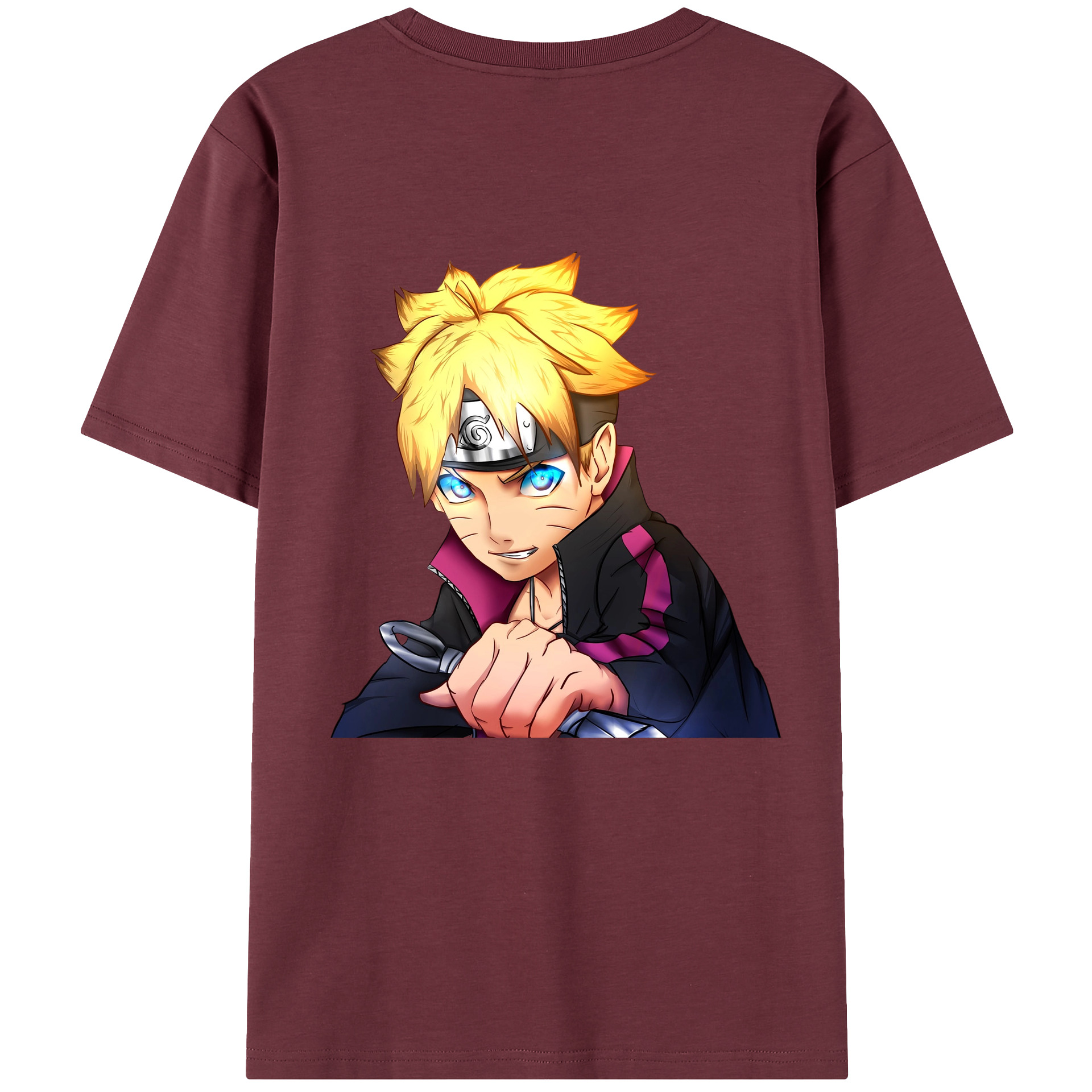 （画像用） NARUTO -ナルト- うずまき ボルト Uzumaki Boruto 綿100％半袖Tシャツ（背面プリント）